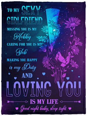 To My Sexy Girlfriend Fleece Blanket - Premium Sherpa Blanket - Woven Blanket