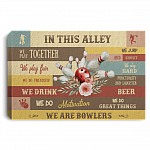 In This Alley Landscape Canvas Poster - Funny Bowling Canvas Poster