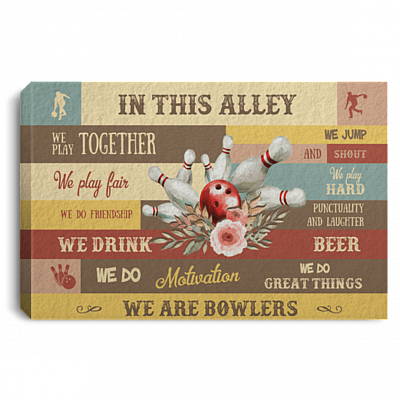 In This Alley Landscape Canvas Poster - Funny Bowling Canvas Poster