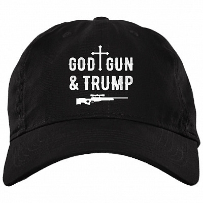God Guns Trum-p Twill Cap - High-Profile Snapback Hat - Trucker Hat