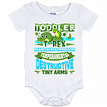 Toddler T-rex Aggressive and Impulsive Temperamental Destructive Tiny Arms Baby Onesie - Baby Infant Bodysuit