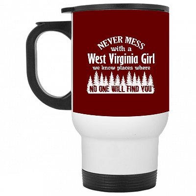 14 oz. White Travel Mug