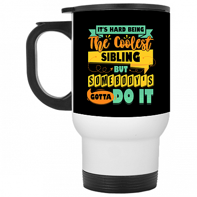 14 oz. White Travel Mug