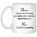 What's the First Thing You Notice Ceramic Coffee Mug - Beer Stein -Water Bottle - Color Changing Mug
