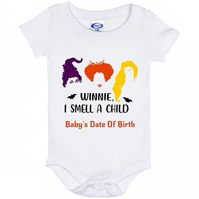 Alternative view of I Smell A Child Custom Date Of Birth Baby Onesie - Baby Infant Bodysuit