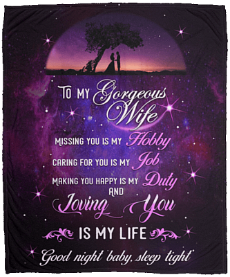 Missing You Is My Hobby Caring For You Is My Job Loving You Is My Life Fleece Blanket-Premium Sherpa Blanket