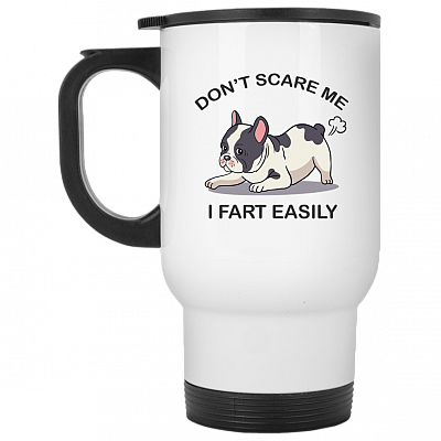 14 oz. White Travel Mug