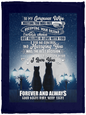 To My Gorgeous Wife Meeting You Was Fate Fleece Blanket - Premium Sherpa Blanket - Woven Blanket