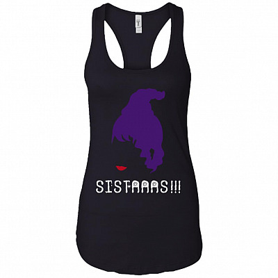 Sistaaas Three Hocus Triple Witches Pocus Cotton Tank Top Tee - Ladies Racerback Tank