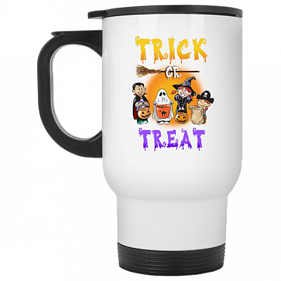 14 oz. White Travel Mug