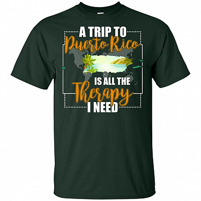 Alternative view of A Trip To Peurto Rico Is All The Therapy I Need T-Shirt - V-Neck Shirt