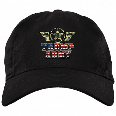Trump-Army Twill Cap - High-Profile Snapback Hat - Trucker Hat