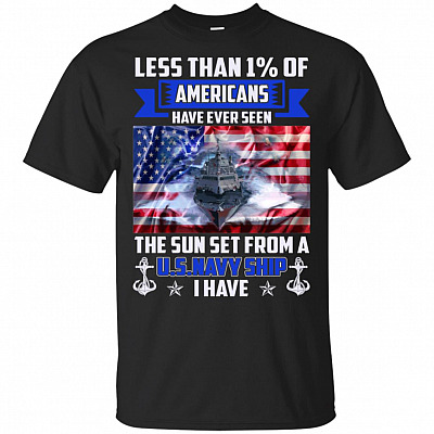 Less Than 1% Of Americans Have Ever Seen The Sun Set From A U.S.Navy Ship I Have T-Shirt