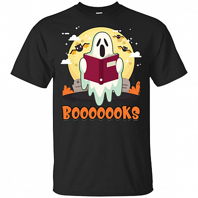 Booooooks Boo Read Books Halloween T-Shirt