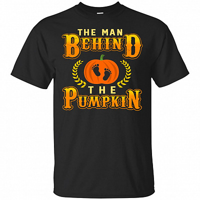 The Man Behind The Pumpkin T-Shirt - Baby Shower Shirt for Men