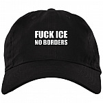 Fu-ck I-C-E - No-Borders Twill Cap - High-Profile Snapback -Trucker Hat