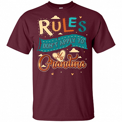 Rules Dont Apply to My Grandma T-Shirt for Kids