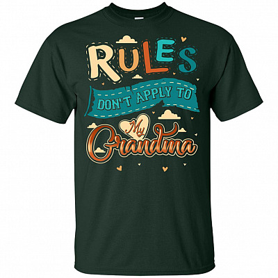 Alternative view of Rules Dont Apply to My Grandma T-Shirt for Kids