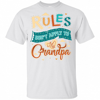 Rules Dont Apply To My Grandpa T-Shirt For Kids