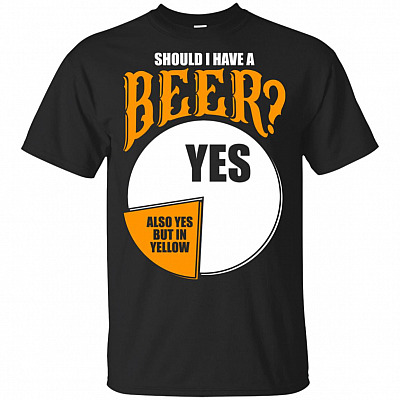 Should I Have Beer Yes Also Yes But In Yellow T-shirt - V-neck Tee
