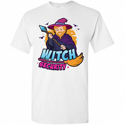 Funny Halloween Witch Security T-Shirt For Dad | Funny Father's Day Gifts Tee