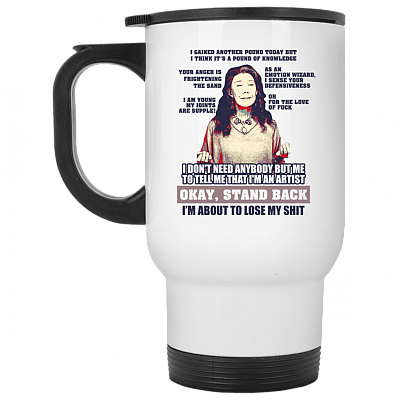 14 oz. White Travel Mug
