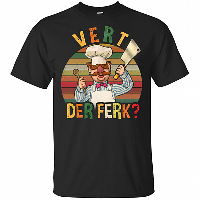 Vintage Retro Swedish Chef Vert Der Ferk Hoodie Long Sleeve T-Shirt