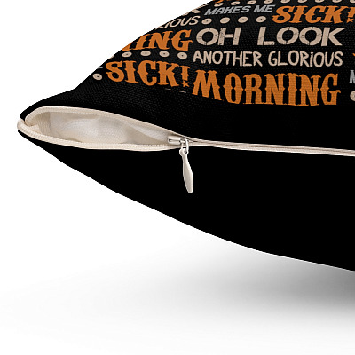 Alternative view of Oh Look Another Glorious Morning Makes Me Sick Winifred Hocus Pocus Throw Pillow - Decorative Pillow