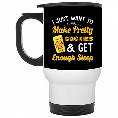 14 oz. White Travel Mug