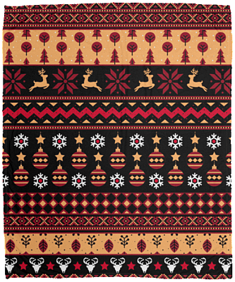 Ugly Christmas Fleece Blanket - Premium Sherpa Blanket - Woven Blanket