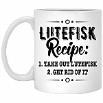 Lutefisk Recipe Take One Lutefisk Get Rid of It Ceramic Coffee Mug - Beer Stein -Water Bottle