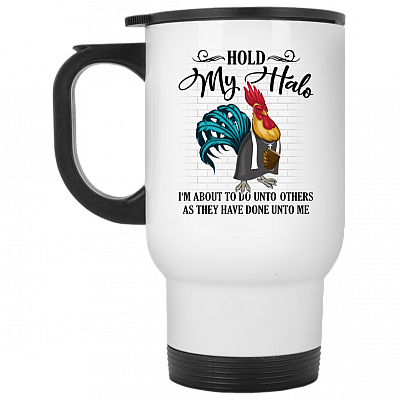 14 oz. White Travel Mug