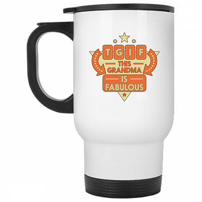 14 oz. White Travel Mug