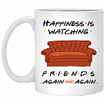 Happiness Is Watching Friends Again And Again Ceramic Coffee Mug - Beer Stein -Water Bottle
