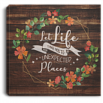 Let Life Take You To Unexpected Places Floral Framed Canvas Prints - Unframed Poster - Home Decor Wall Art