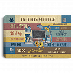 In This Office Quotes Sayings Gallery Wrapped Framed Canvas Prints - Unframed Poster - Home Decor Wall Art