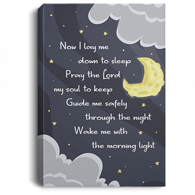 Now I Lay Me Down To Sleep Pray The Lord My Soul To Keep Framed Canvas Prints - Unframed Poster - Home Decor