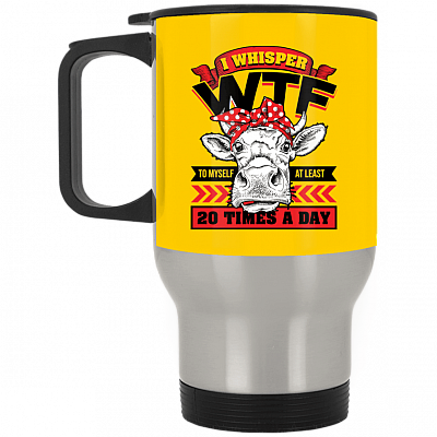 14 oz. Silver Travel Mug