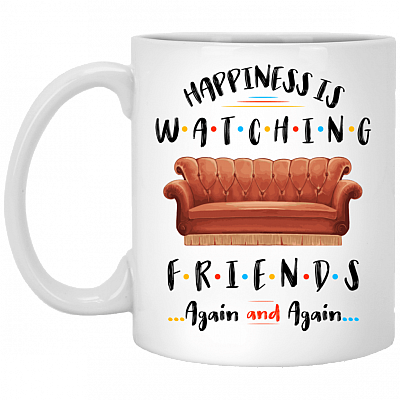 Happiness Is Watching Friends Again and Again Mug - Travel Mug - Beer Stein - Water Bottle - Color Changing