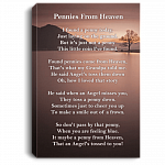 Pennies From Heaven I Found A Penny Today Gallery Wrapped Framed Canvas Prints - Unframed Poster