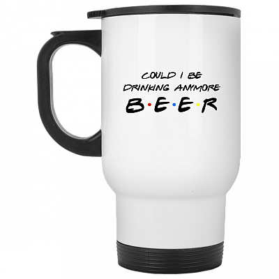 14 oz. White Travel Mug
