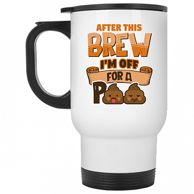 14 oz. White Travel Mug