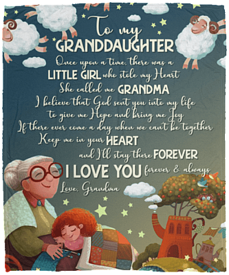 To My Granddaughter Once Upon A Time There Was Fleece Blanket - Premium Sherpa Blanket - Woven Blanket