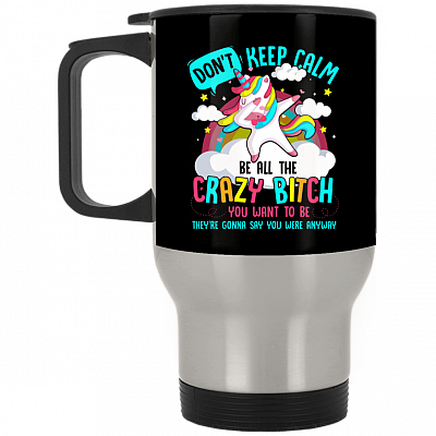 14 oz. Silver Travel Mug