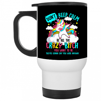 14 oz. White Travel Mug