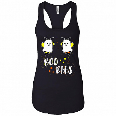 Boo Bees Tank Top Tee - Funny Halloween Ghost Custom Cotton Halloween Ladies Racerback Tank Top Gift Ideas