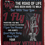To My Wife The Road Of Life Has Been Hard To Walk But With You I Fly Fleece Blanket - Premium Sherpa Blanket