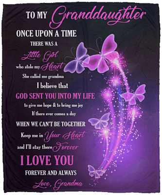 To My Granddaughter Once Upon A Time A Little Girl Who Stole My Heart Fleece Blanket-Premium Sherpa Blanket