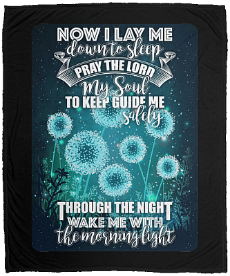 Now I Lay Me Down To Sleep Pray The Lord My Soul To Keep Fleece Blanket-Premium Sherpa Blanket-Woven Blanket