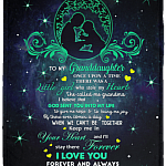 To My Granddaughter Once Upon A Time There Was A Little Girl Fleece Blanket - Premium Sherpa Blanket